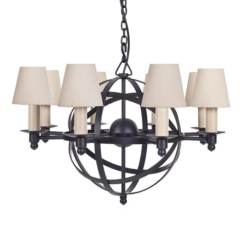 Globe Pendant Light in Matt Black