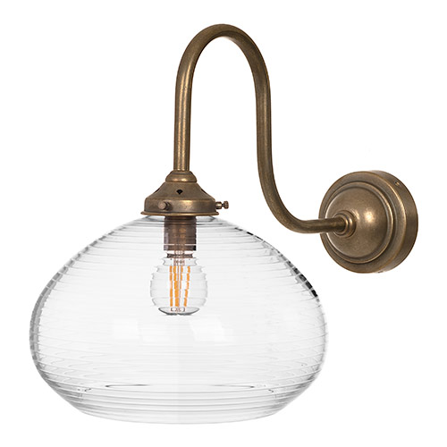 Bella Wall Light in Antiqued Brass 
