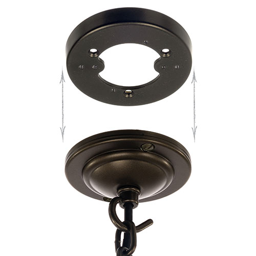 Georgian Lighting Pattress in Bronze Metallic 
