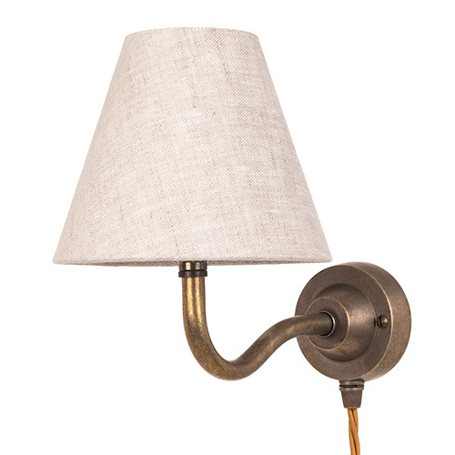 Carrick Plug-in Wall Light (Up) Antiqued Brass