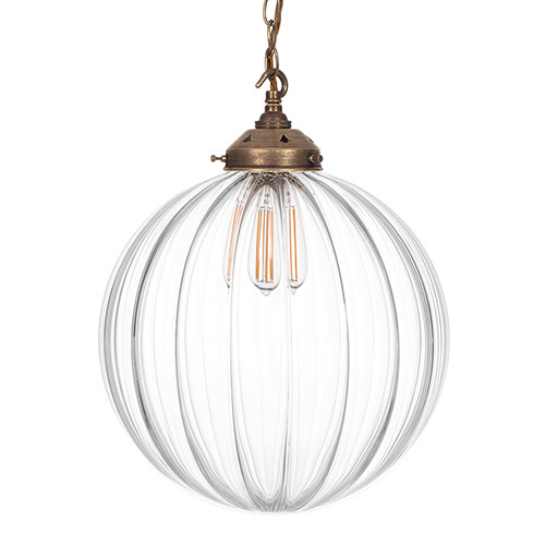 Greenwich Pendant Light in Antiqued Brass