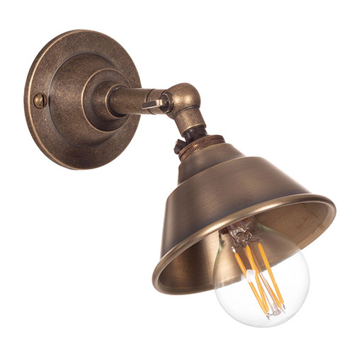 Salthouse Wall Light in Antiqued Brass