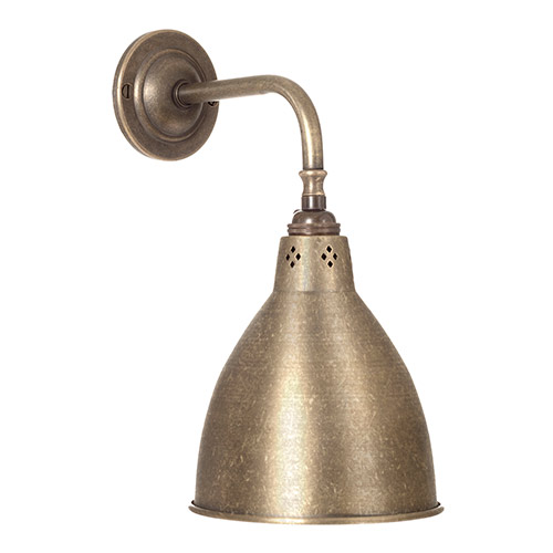Barbican Wall Light in Antiqued Brass