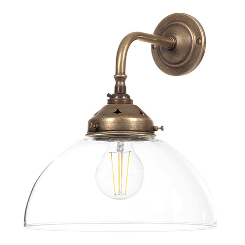 Shotley Wall Light in Antiqued Brass
