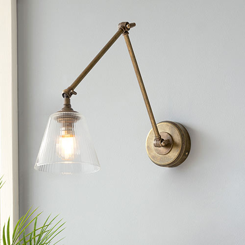 Newton Fine Fluted Articulated Wall Light