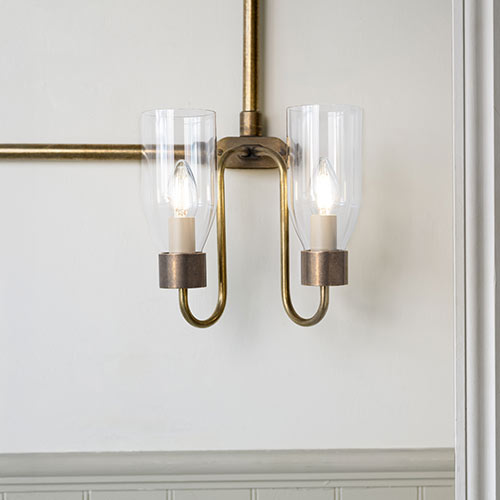 Double Morston Conduit Wall Light