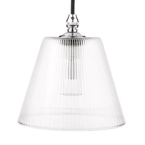 Ashley Fine Fluted Bathroom Pendant In Nickel