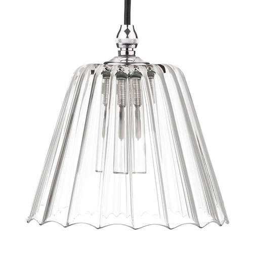 Ashley Fluted Bathroom Pendant In Nickel