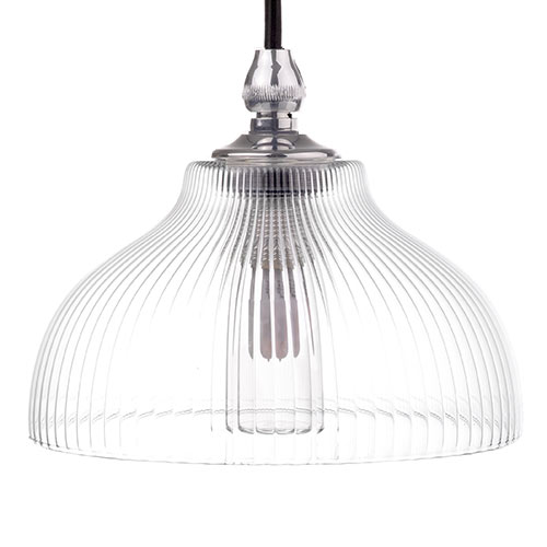 Octavia Fine Fluted Bathroom Pendant In Nickel
