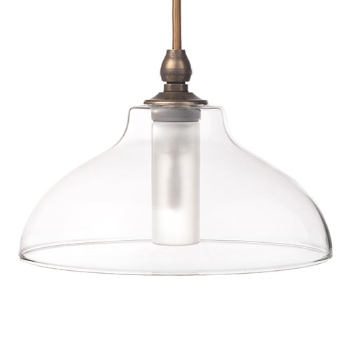 Langley Bathroom Pendant in Antiqued Brass