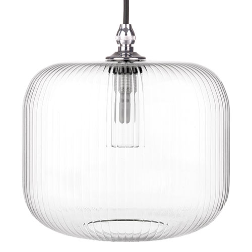 Addington Fine Fluted Bathroom Pendant in Nickel