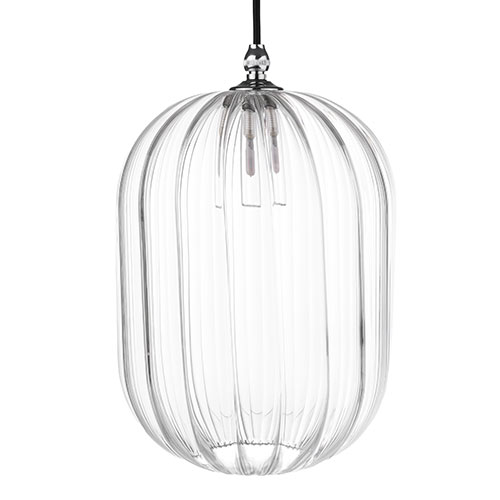 Limehouse Fluted bathroom Pendant In Nickel