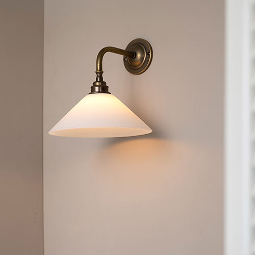 Ellington Wall Light in Antiqued Brass