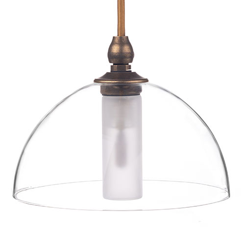 Emelia Bathroom Pendant in Antiqued Brass