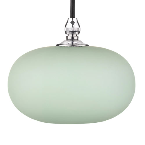Hampstead Jade Green Bathroom Pendant Light in Nickel