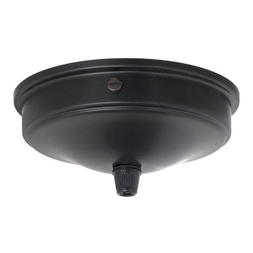 Charleston Ceiling Rose with Cable Grip in Matt Black