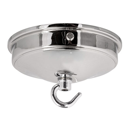 Charleston Ceiling Rose with Hook in Nickel