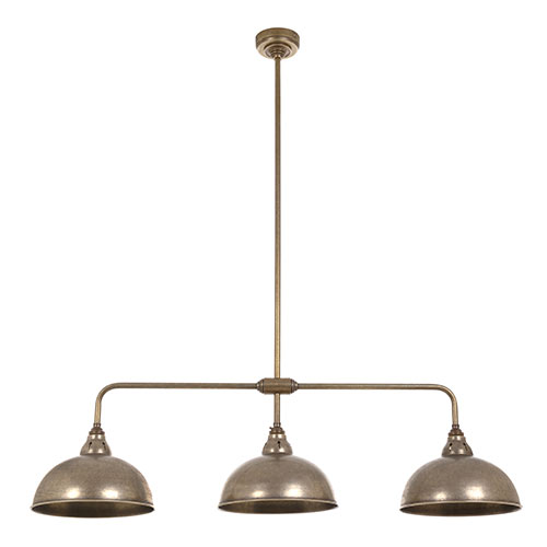 Kenton Triple Bar Pendant in Antiqued Brass