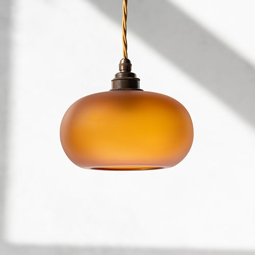 Hampstead Frosted Amber Pendant