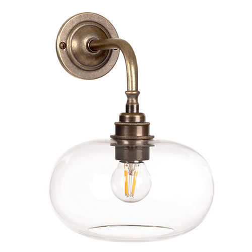 Hampstead Wall Light in Antiqued Brass