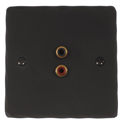 1 Gang Audio Visual Outlet Beeswax Hammered Plate(Discontinued, only stock shown available)