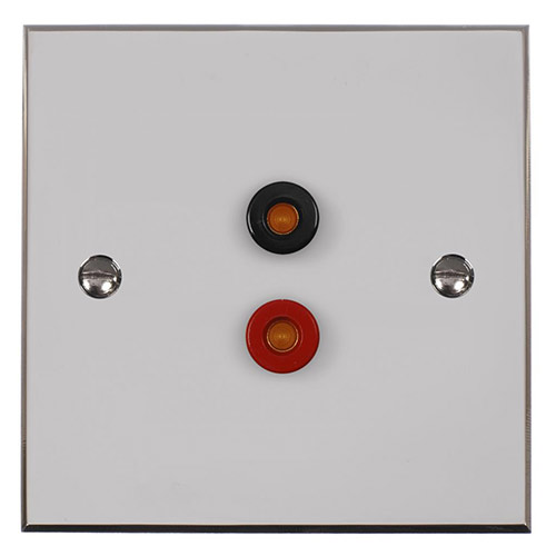 Audio Speaker Socket Nickel Bevelled Plate(Discontinued, only stock shown available)