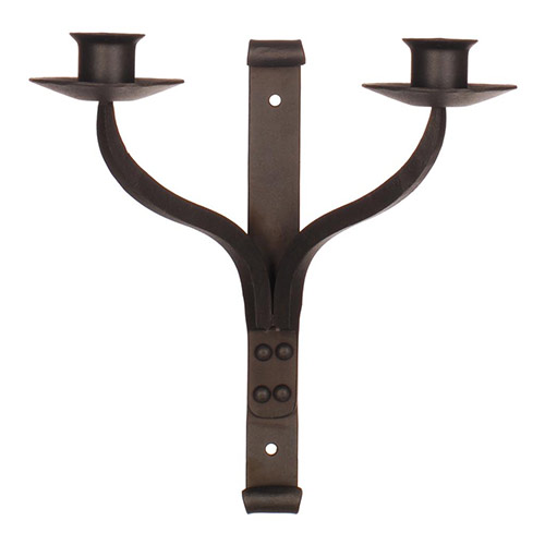 Friston Double Candle Sconce in Beeswax