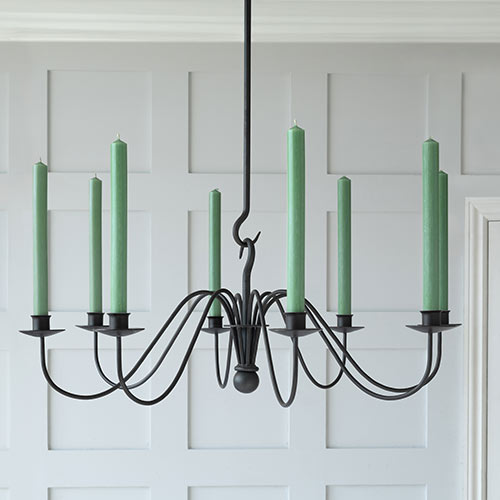 8 Charles Farris Green Dining Candles 22 x 250