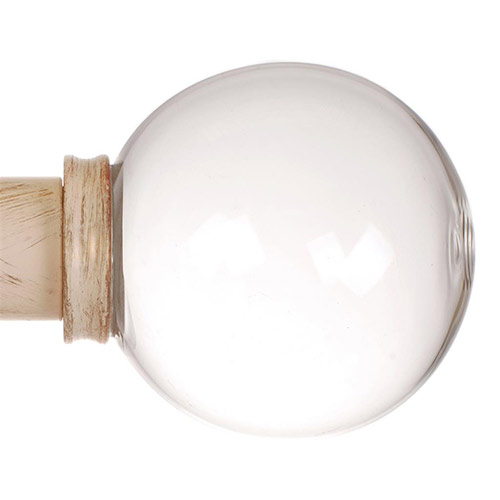 38mm Glass Finial in Old Ivory