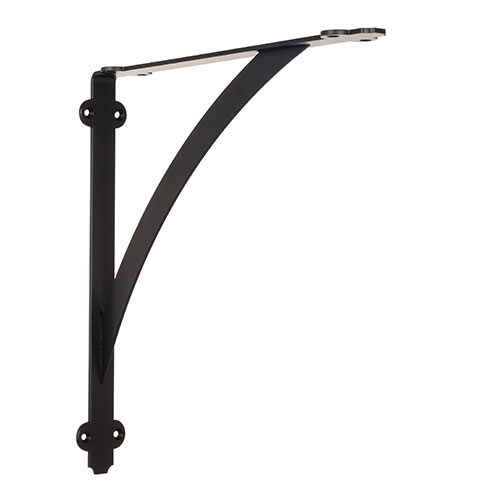 Large Brooklands Shelf Bracket in Matt Black