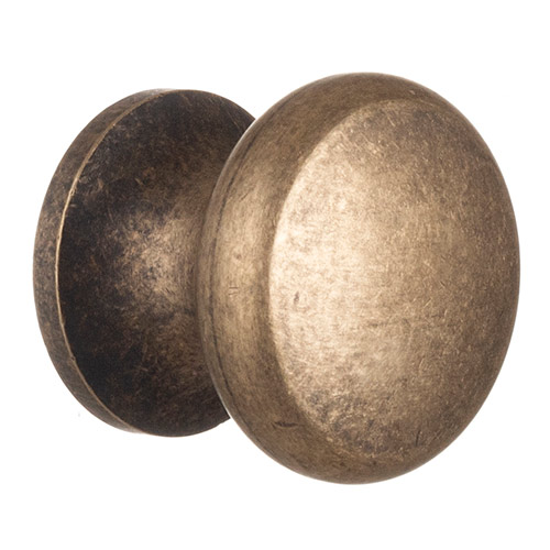 Large Napier Cupboard Knob in Antiqued Brass
