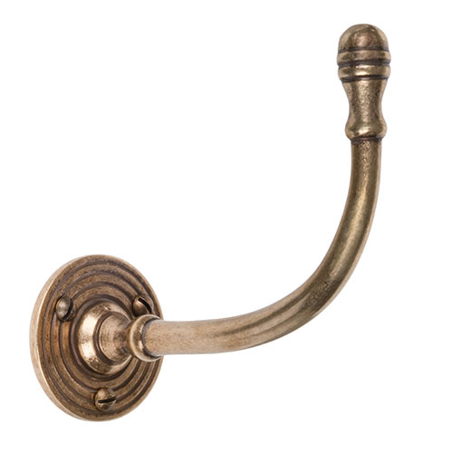 Govan Coat Hook in Antiqued Brass