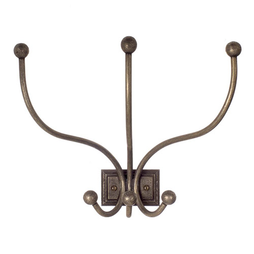Hampstead Coat Hook in Antiqued Brass