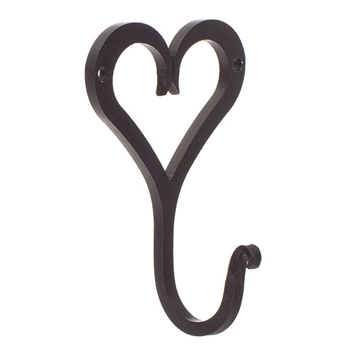 Forged Heart Hook in Beeswax