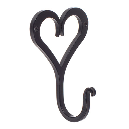 Forged Heart Hook in Matt Black