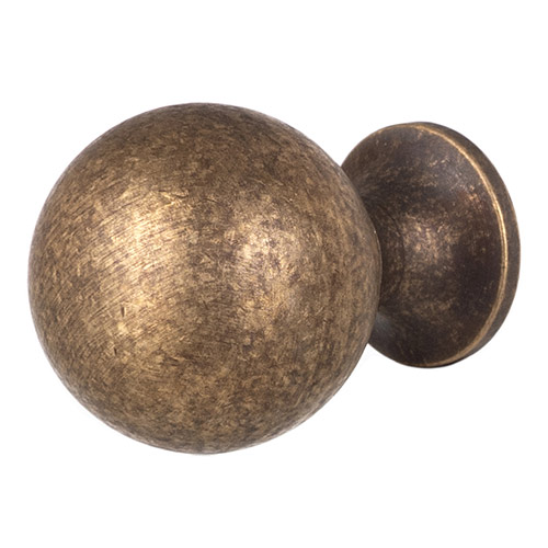Small Dawson Cabinet Knob in Antiqued Brass 