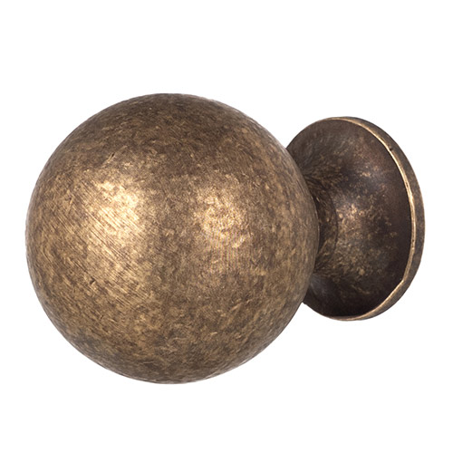 Large Dawson Cabinet Knob in Antiqued Brass 