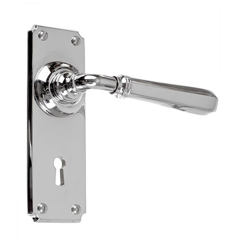Chester Handle, Ilkley Keyhole Plate, Nickel