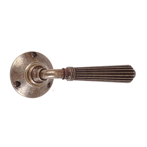 Bromley Handle, Rowley Plate, Antiqued Brass