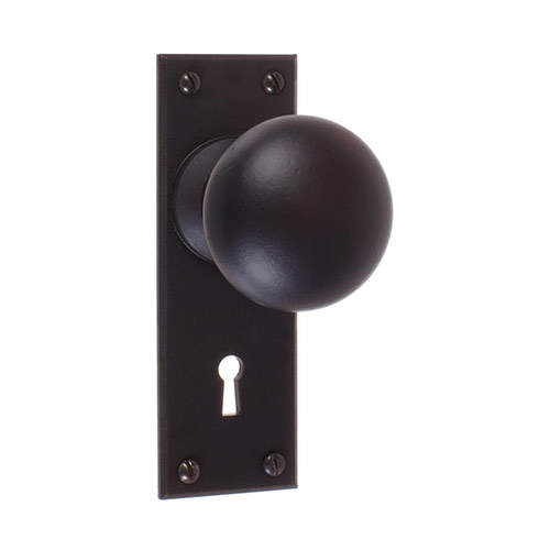 Holkham Door Knob, Bristol Keyhole Plate, Beeswax