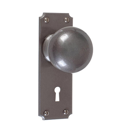 Holkham Door Knob, Ilkley Keyhole Plate, Polished