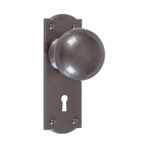 Holkham Door Knob, Nowton Keyhole Plate, Polished