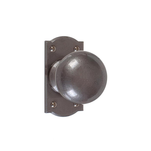 Holkham Door Knob, Nowton Short Plate, Polished