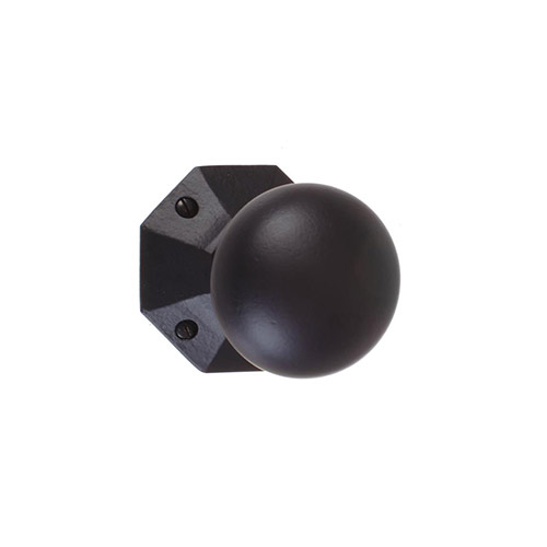 Holkham Door Knob, Shaftesbury Plate, Matt Black