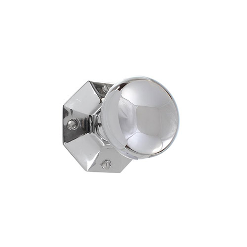Holkham Door Knob, Shaftesbury Plate, Nickel