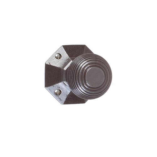 Reeded Door Knob, Shaftesbury Plate, Polished