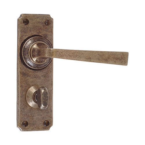 Manson Handle, Ilkley Privacy Plate, Antiqued Brass