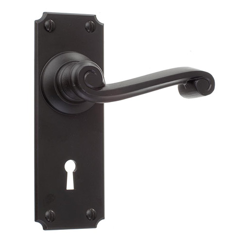 Regency Handle, Ilkley Keyhole Plate, Matt Black