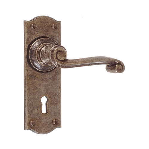 Regency Handle, Nowton Keyhole Plate, Antiqued Brass