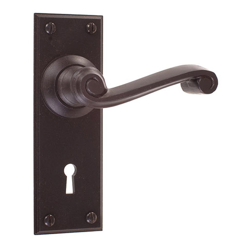 Regency Handle, Ripley Keyhole Plate, Beeswax